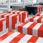 Shelters at an airport ready for shipment